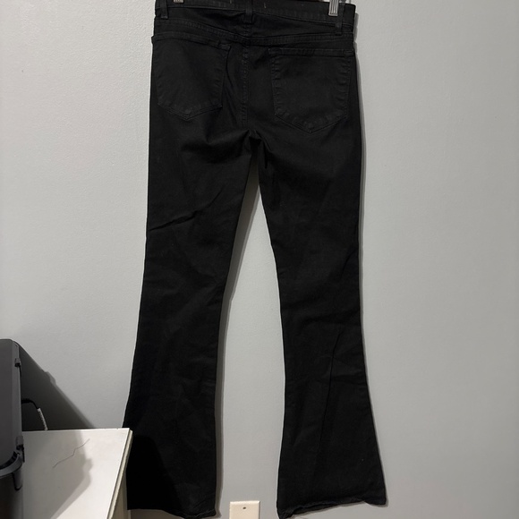 J. Brand jeans women’s size 6 size 27 black wax feel dry clean Flare - Picture 6 of 11